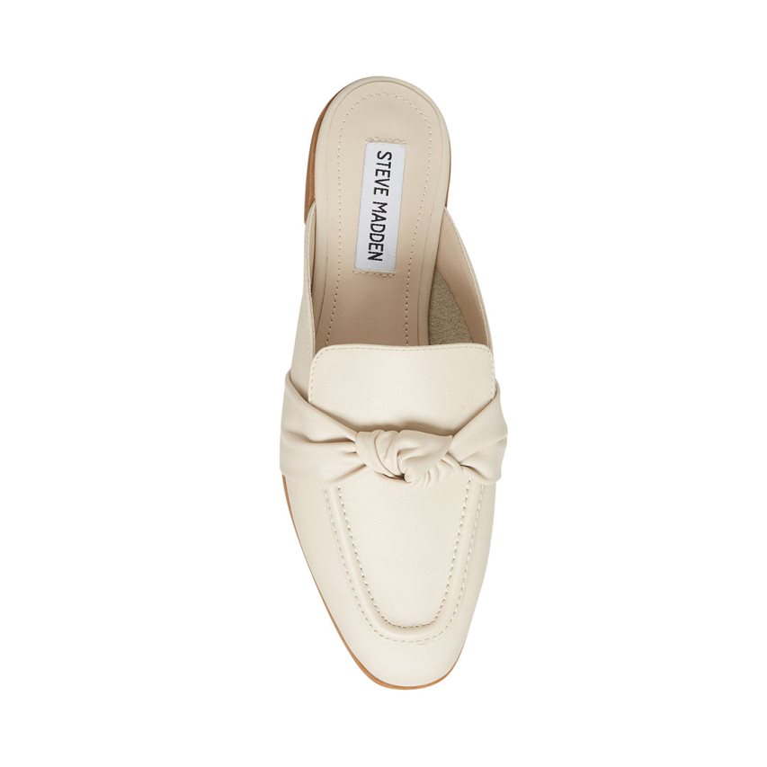 Mulas Steve Madden Chart Cuero Mujer Creme | ES BH8SE2